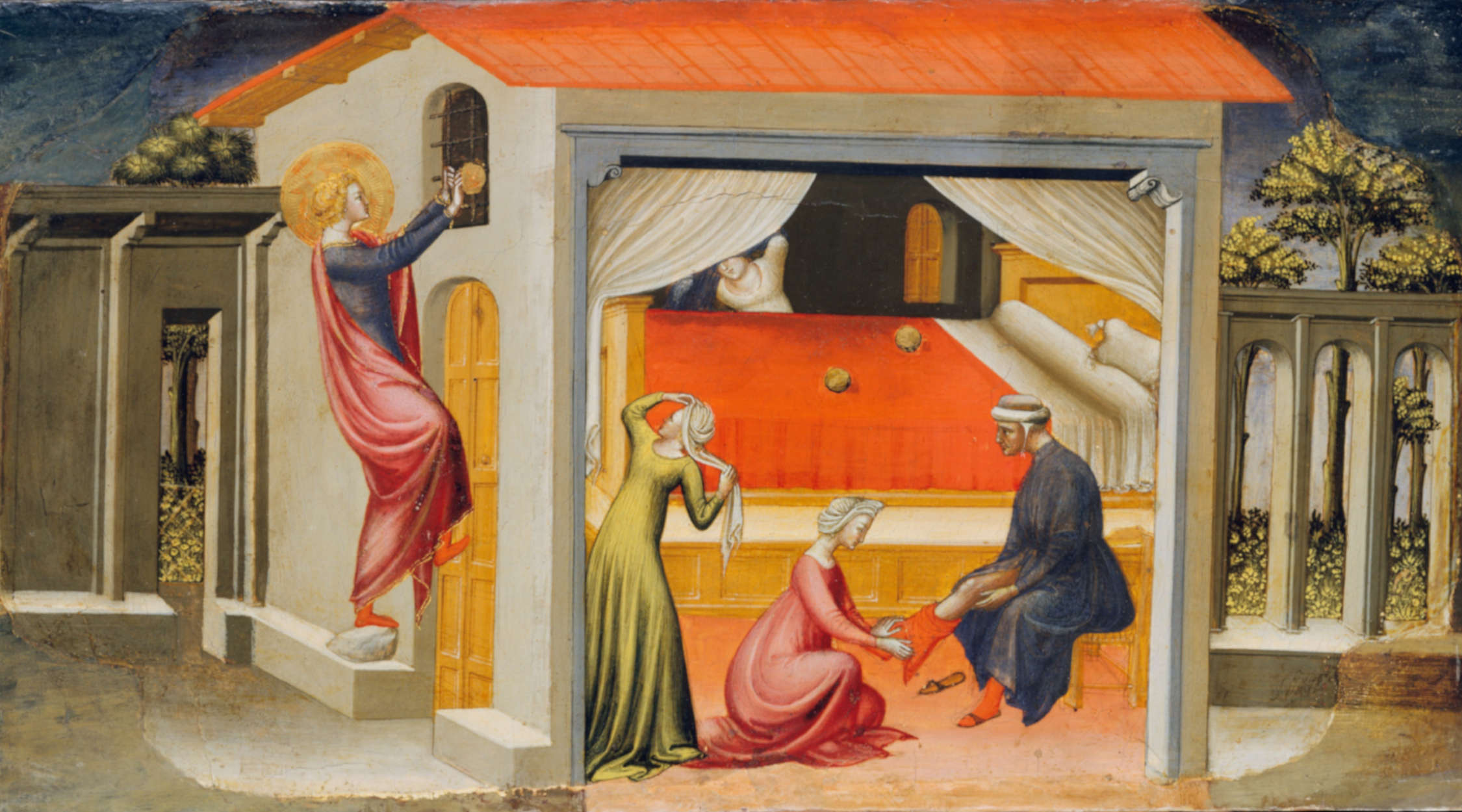 San Nicola e la dote | Bicci di Lorenzo | Immagine pubblico dominio | Metropolitan - New York